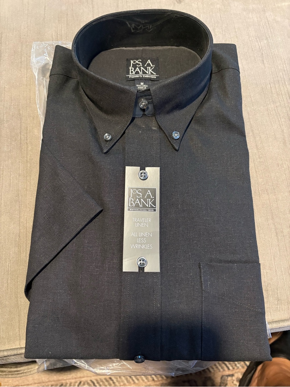 Jos. A. Bank Black Traveler Dress Shirt - Men's
